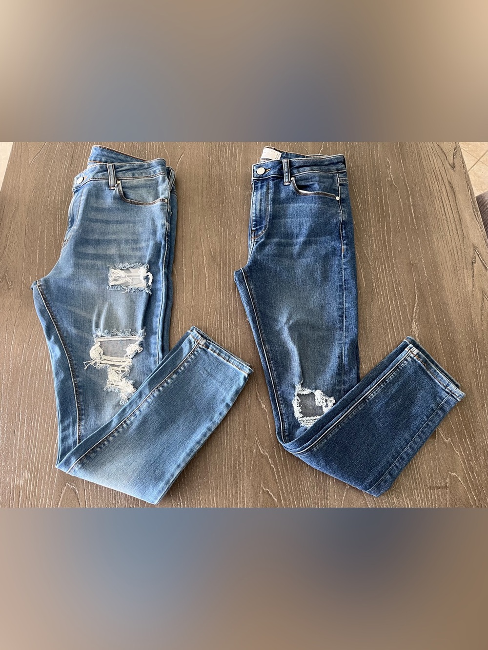 Men’s Distressed Skinny Denim Jeans - 2 for the price of 1